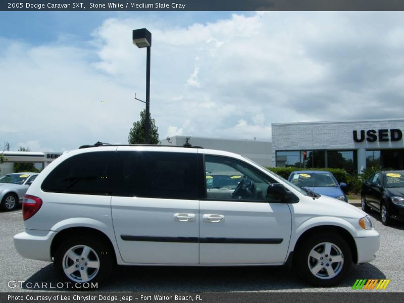 Stone White / Medium Slate Gray 2005 Dodge Caravan SXT
