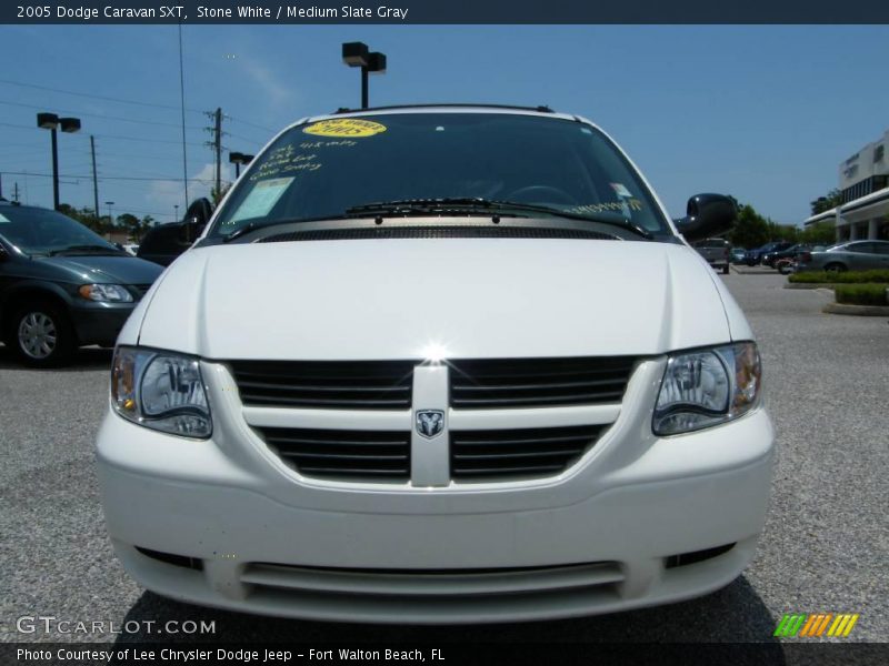 Stone White / Medium Slate Gray 2005 Dodge Caravan SXT