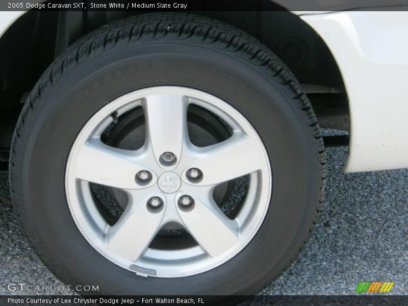 Stone White / Medium Slate Gray 2005 Dodge Caravan SXT