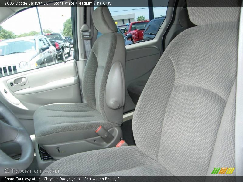 Stone White / Medium Slate Gray 2005 Dodge Caravan SXT