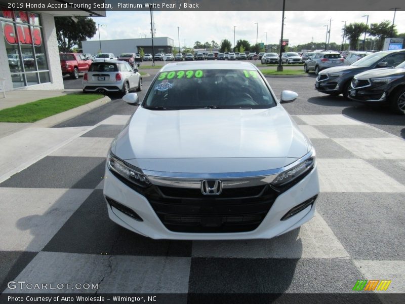 Platinum White Pearl / Black 2019 Honda Accord Touring Sedan