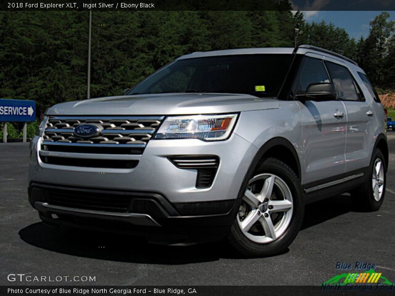 Ingot Silver / Ebony Black 2018 Ford Explorer XLT