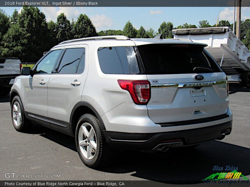 Ingot Silver / Ebony Black 2018 Ford Explorer XLT