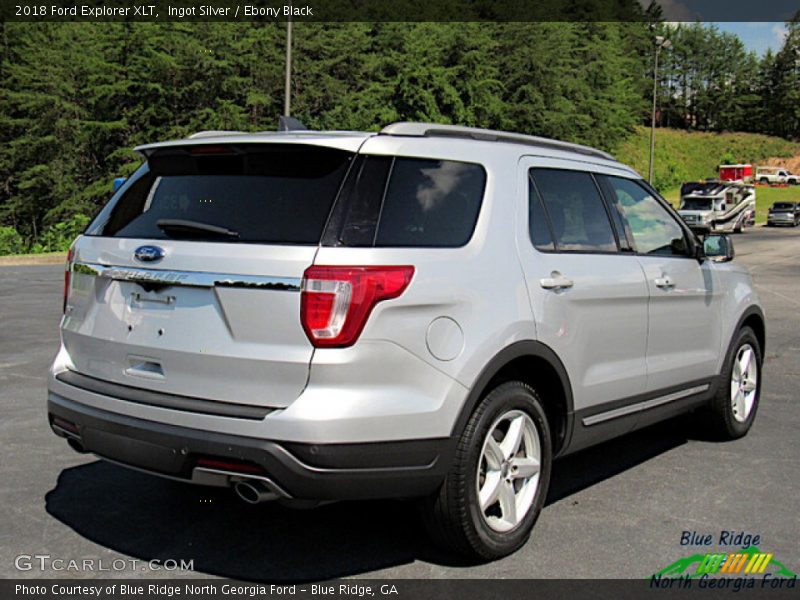 Ingot Silver / Ebony Black 2018 Ford Explorer XLT