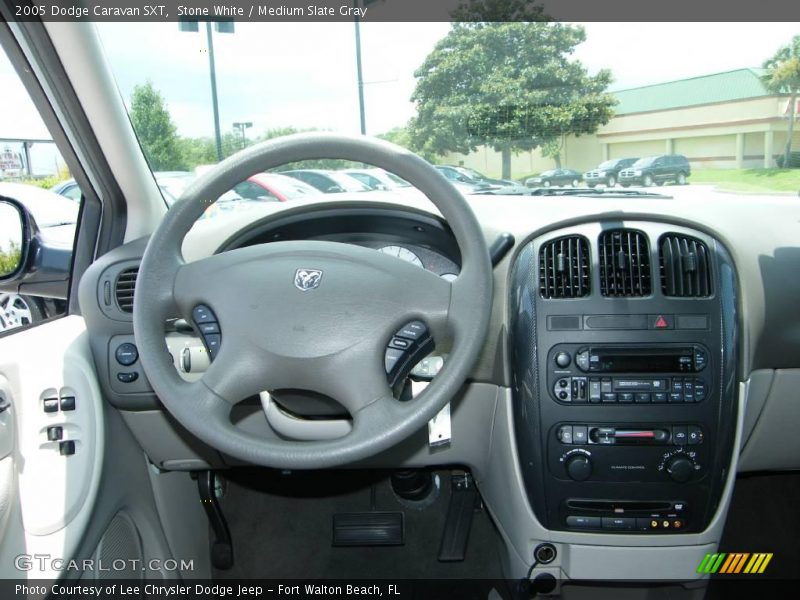 Stone White / Medium Slate Gray 2005 Dodge Caravan SXT