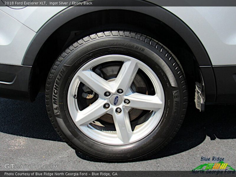 Ingot Silver / Ebony Black 2018 Ford Explorer XLT