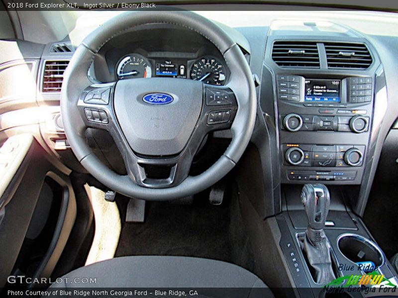 Ingot Silver / Ebony Black 2018 Ford Explorer XLT