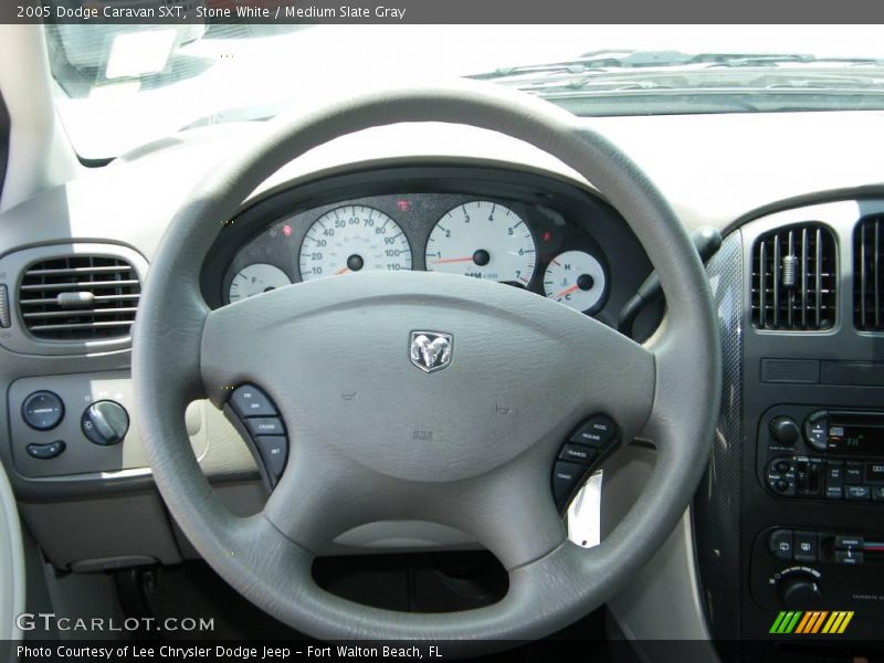 Stone White / Medium Slate Gray 2005 Dodge Caravan SXT