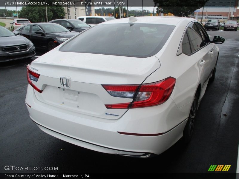 Platinum White Pearl / Ivory 2020 Honda Accord EX-L Hybrid Sedan