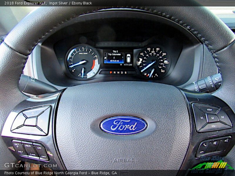Ingot Silver / Ebony Black 2018 Ford Explorer XLT