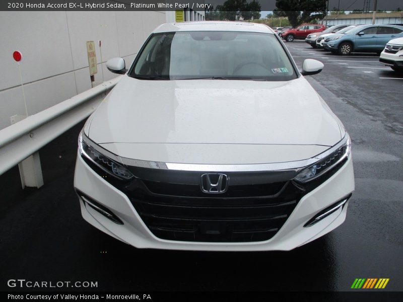 Platinum White Pearl / Ivory 2020 Honda Accord EX-L Hybrid Sedan