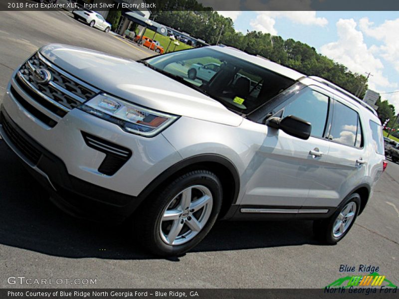 Ingot Silver / Ebony Black 2018 Ford Explorer XLT
