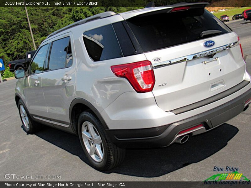 Ingot Silver / Ebony Black 2018 Ford Explorer XLT