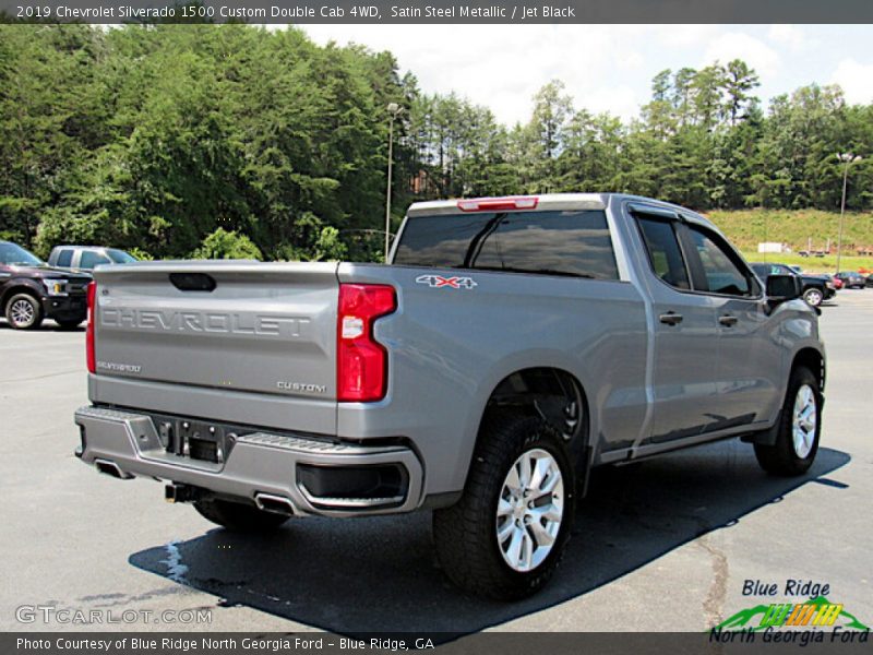 Satin Steel Metallic / Jet Black 2019 Chevrolet Silverado 1500 Custom Double Cab 4WD