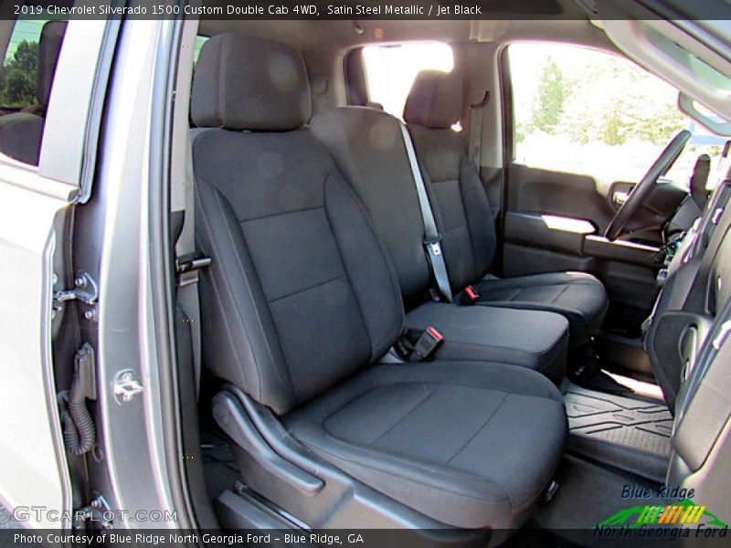 Satin Steel Metallic / Jet Black 2019 Chevrolet Silverado 1500 Custom Double Cab 4WD