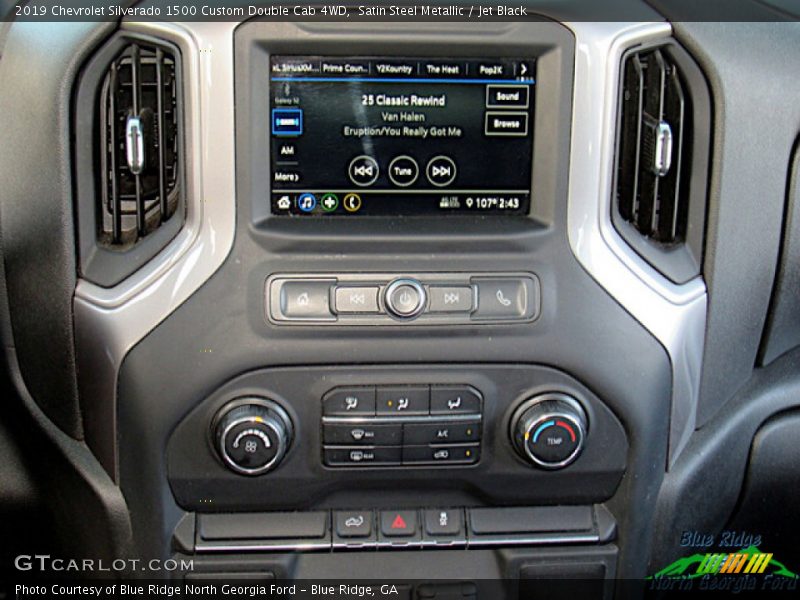 Satin Steel Metallic / Jet Black 2019 Chevrolet Silverado 1500 Custom Double Cab 4WD
