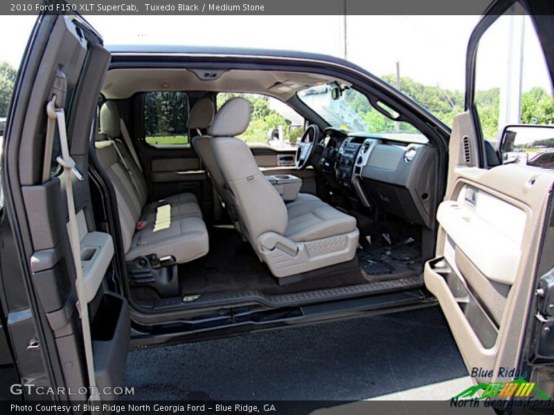 Tuxedo Black / Medium Stone 2010 Ford F150 XLT SuperCab