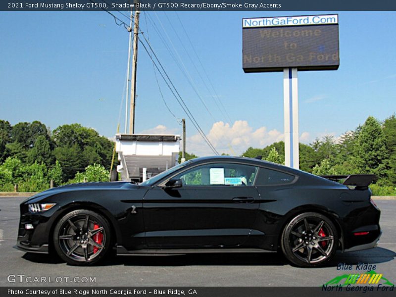 Shadow Black / GT500 Recaro/Ebony/Smoke Gray Accents 2021 Ford Mustang Shelby GT500