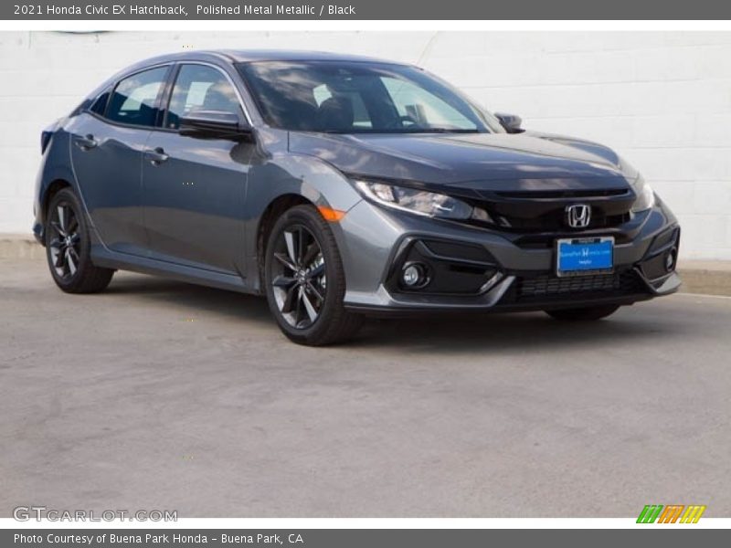 Polished Metal Metallic / Black 2021 Honda Civic EX Hatchback