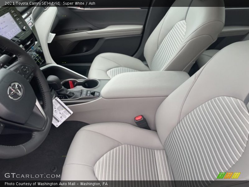 Front Seat of 2021 Camry SE Hybrid