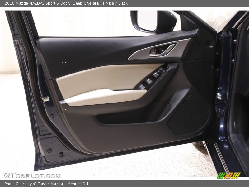 Deep Crystal Blue Mica / Black 2018 Mazda MAZDA3 Sport 5 Door