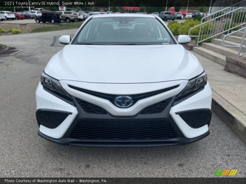 Super White / Ash 2021 Toyota Camry SE Hybrid