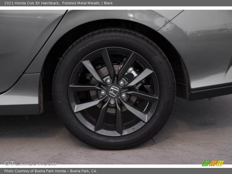 Polished Metal Metallic / Black 2021 Honda Civic EX Hatchback