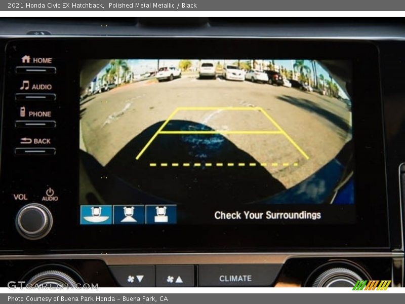 Polished Metal Metallic / Black 2021 Honda Civic EX Hatchback