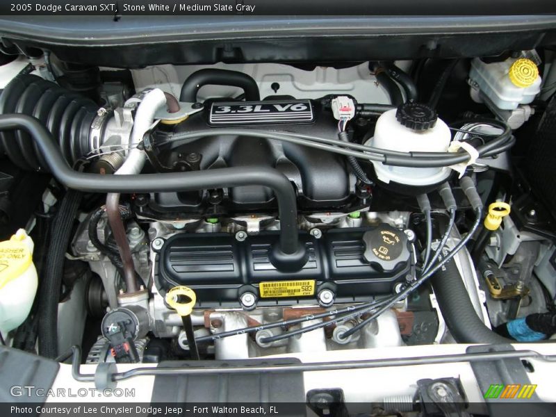 Stone White / Medium Slate Gray 2005 Dodge Caravan SXT