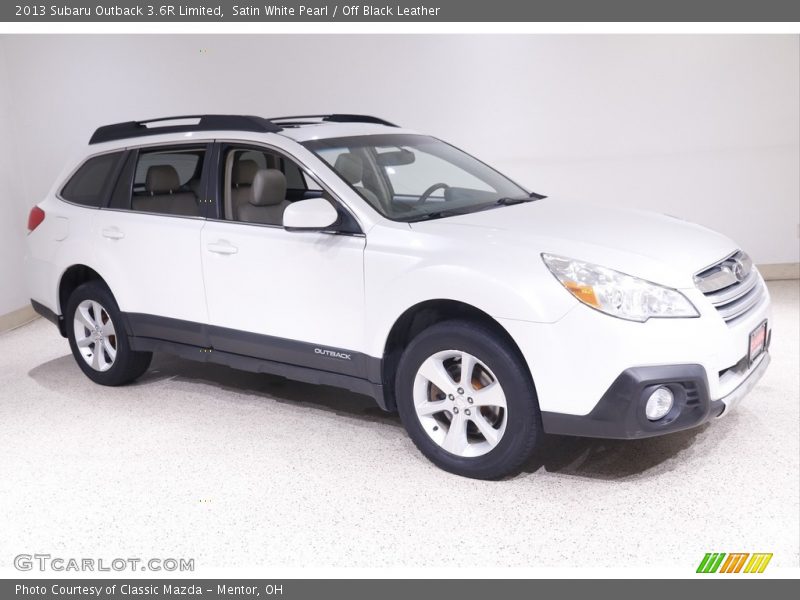Satin White Pearl / Off Black Leather 2013 Subaru Outback 3.6R Limited