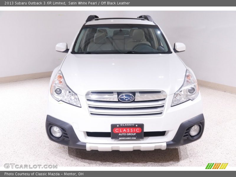 Satin White Pearl / Off Black Leather 2013 Subaru Outback 3.6R Limited