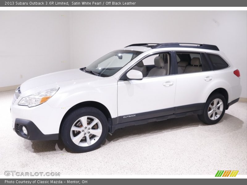 Satin White Pearl / Off Black Leather 2013 Subaru Outback 3.6R Limited