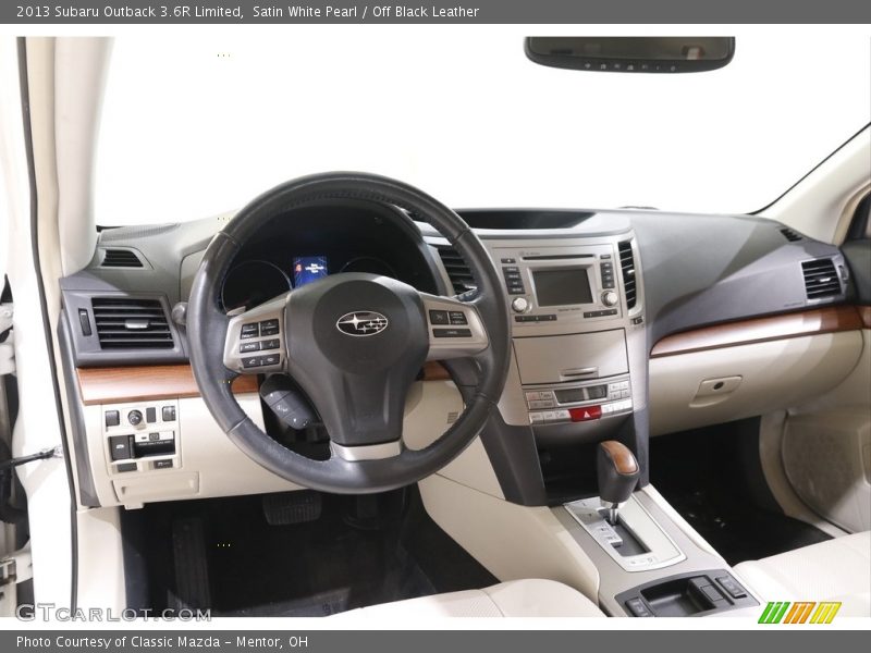 Satin White Pearl / Off Black Leather 2013 Subaru Outback 3.6R Limited