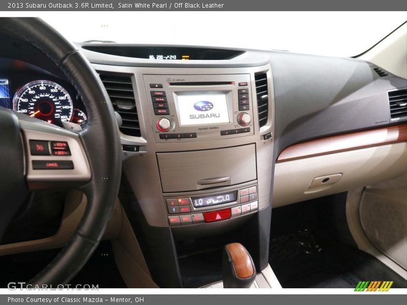 Satin White Pearl / Off Black Leather 2013 Subaru Outback 3.6R Limited
