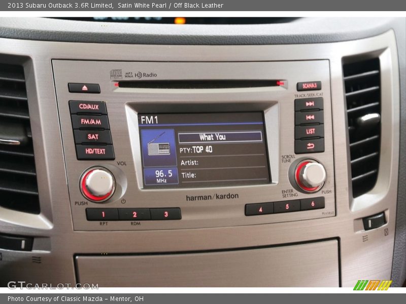 Satin White Pearl / Off Black Leather 2013 Subaru Outback 3.6R Limited