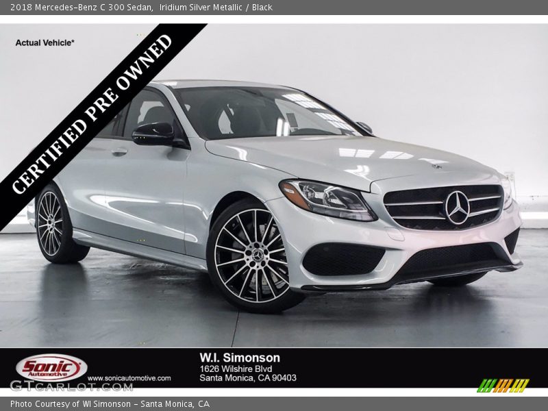 Iridium Silver Metallic / Black 2018 Mercedes-Benz C 300 Sedan