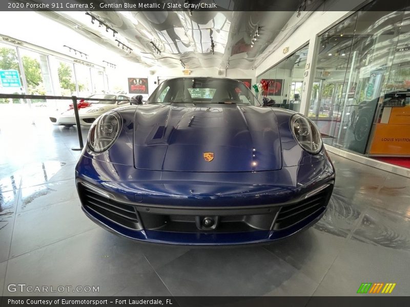 Gentian Blue Metallic / Slate Gray/Chalk 2020 Porsche 911 Carrera S