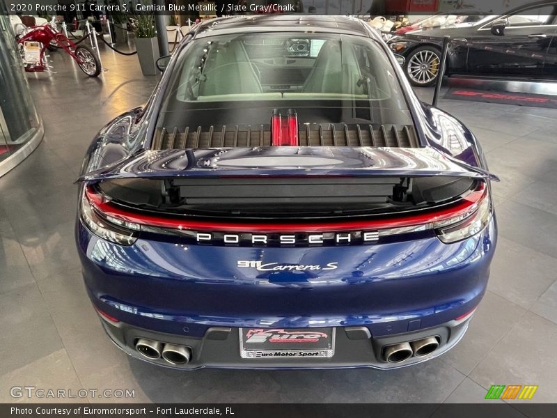 Gentian Blue Metallic / Slate Gray/Chalk 2020 Porsche 911 Carrera S