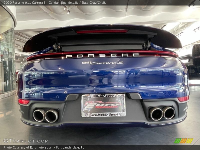 Gentian Blue Metallic / Slate Gray/Chalk 2020 Porsche 911 Carrera S