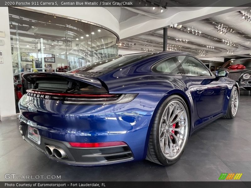 Gentian Blue Metallic / Slate Gray/Chalk 2020 Porsche 911 Carrera S