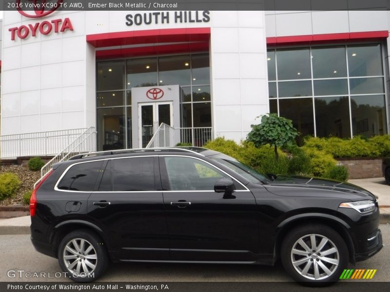 Ember Black Metallic / Charcoal 2016 Volvo XC90 T6 AWD