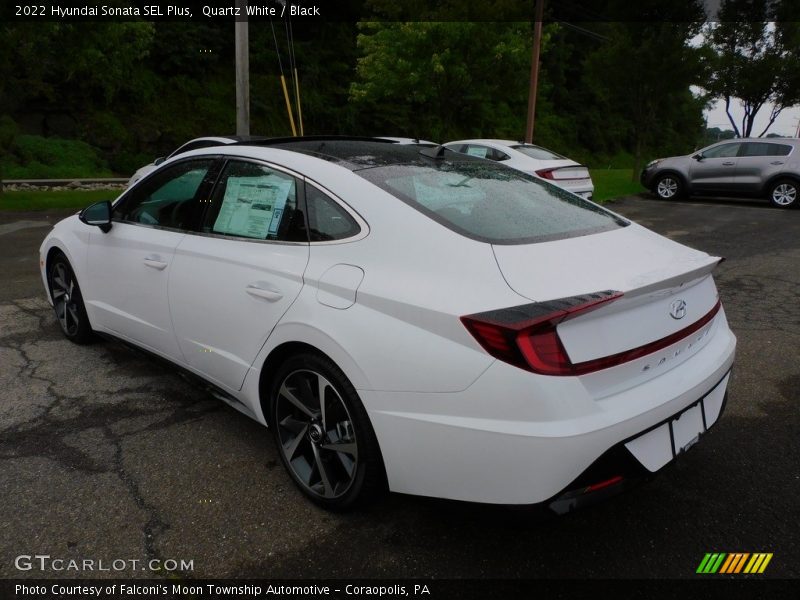 Quartz White / Black 2022 Hyundai Sonata SEL Plus