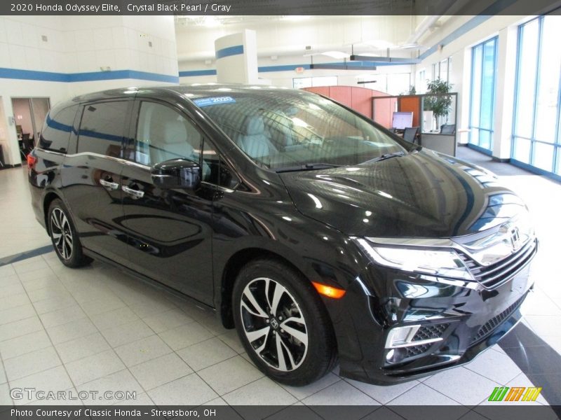 Crystal Black Pearl / Gray 2020 Honda Odyssey Elite