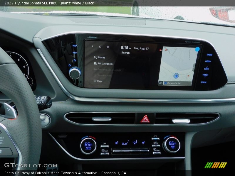Quartz White / Black 2022 Hyundai Sonata SEL Plus