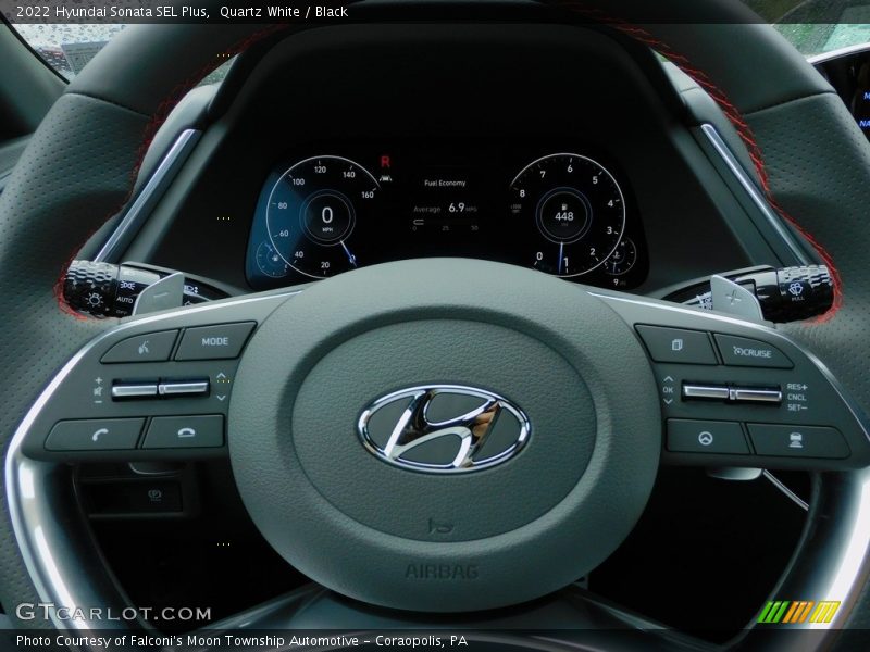 Quartz White / Black 2022 Hyundai Sonata SEL Plus