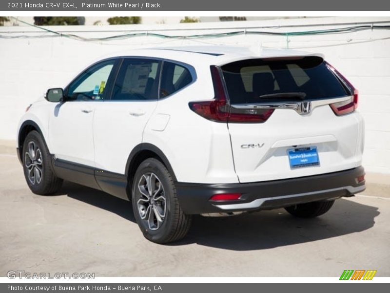 Platinum White Pearl / Black 2021 Honda CR-V EX-L