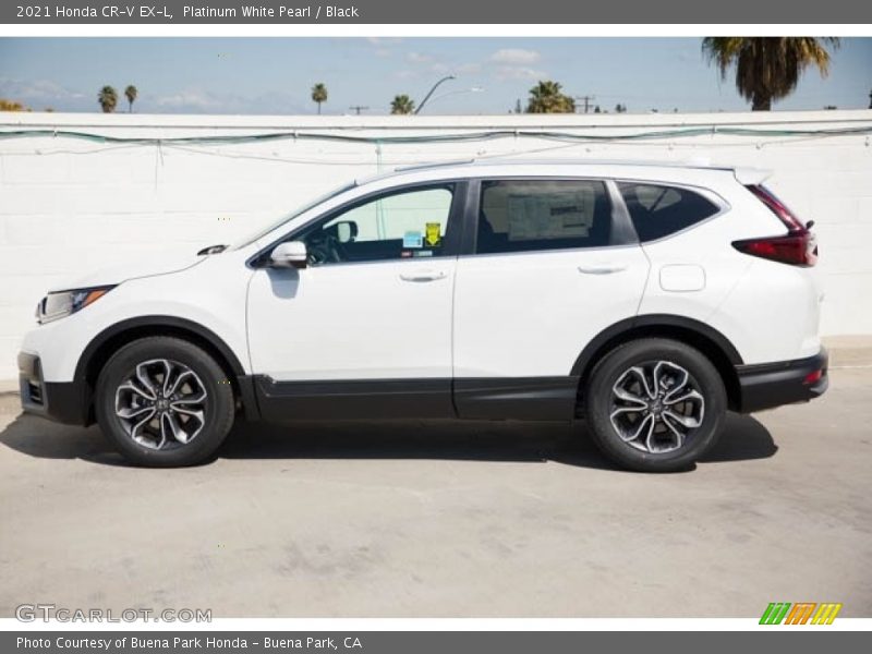 Platinum White Pearl / Black 2021 Honda CR-V EX-L