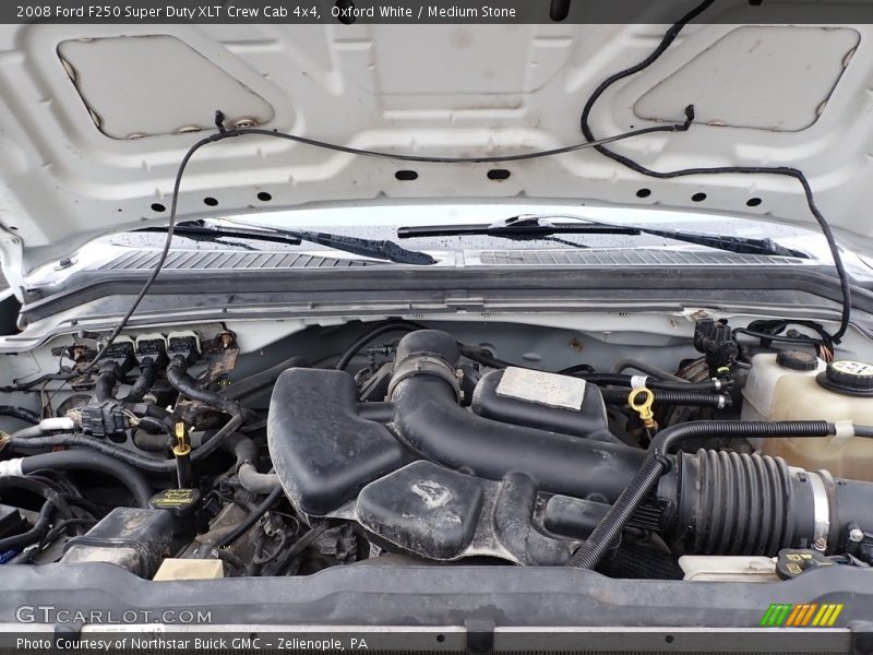 Oxford White / Medium Stone 2008 Ford F250 Super Duty XLT Crew Cab 4x4