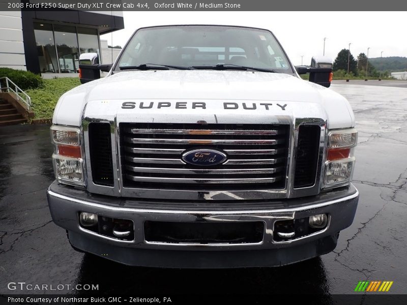 Oxford White / Medium Stone 2008 Ford F250 Super Duty XLT Crew Cab 4x4