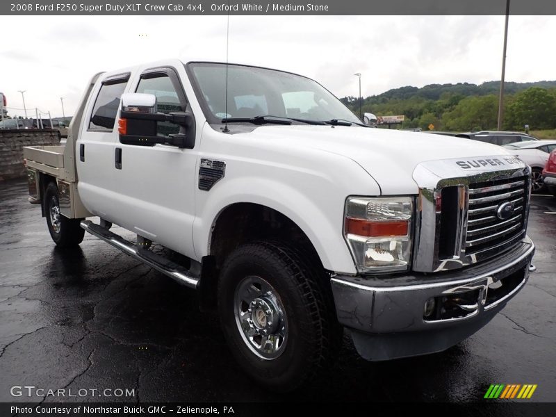 Oxford White / Medium Stone 2008 Ford F250 Super Duty XLT Crew Cab 4x4